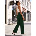 thumbnail image 6 of NELEUS Womens 31" Wide Leg Pants Athletic Yoga Leggings Casual Sweatpants Stretch Dress with Pockets,Dark Green,US Size M, 6 of 11