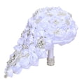 thumbnail image 3 of Cascading Bouquet Golden Rhinestones Design Wedding Accessory Photo Props, 3 of 20