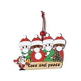 thumbnail image 2 of Xihbxyly Adorno Navideño Personalizado, Colgante de Madera con Máscara de Muñeco de Nieve, Diseño Colorido y Brillante, Ideal para Árbol de Navidad, Regalo Familiar, 7 X 10 Cm, Edición 2020, 2 of 2