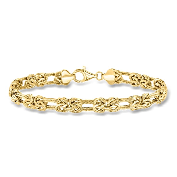 Ross-Simons 18kt Gold Over Sterling Byzantine and Double-Oval Link Bracelet, Women's, Adult