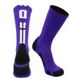 thumbnail image 2 of Purple/White Player Id Crew Number Socks (#08, Large), 2 of 2