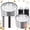 Clear Black, variant on 350Pcs Orange and Clear Plastic Dinnerware Set for 50 Guests, Include: 50 Dinner Plate, 50 Dessert Plates, 50 Pre Rolled Napkins With Silverware, 50 Cups, Disposable Plates for Party