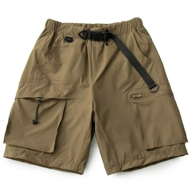 pstuiky Pantalones cortos casuales para hombre, Pantalones deportivos cargo informales de cintura baja con bolsillos laterales y secado rápido para hombre Pantalones cortos de golf
