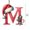 M, variant on HCBY Alphabet Christmas Ornaments, 26 A to Z Letter Pendants for Xmas Tree Decor, Hanging Letters for Wreaths, Home & Yard(C,3.1")