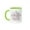 Green/White, variant on 3drose, Ruby 40th Anniversary or Birthday in Silver and Red, 15oz Two-tone Red Mug