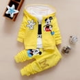 thumbnail image 2 of New Kids Girls Boys Clothing Sets Autumn Hooded Coat+T-Shirt+Pants Baby Cotton 3 Pcs Tracksuits, 2 of 5