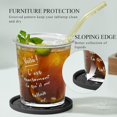 thumbnail image 3 of Xianlin-sous-Verres en Silicone pour Boissons [2 Pack] - Tapis de Tasse pour Protection de Table - Antidérapant, Antiadhésif, Décoration de Table Basse, Excellent Cadeau pour Toute Occasion, Noir, 3 of 4