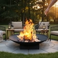 thumbnail image 5 of 32Inch Fire Pit Table with Lid for Outdoor Bonfire Gatherings, Wood Burning Firepits for Outside Patio, 5 of 6