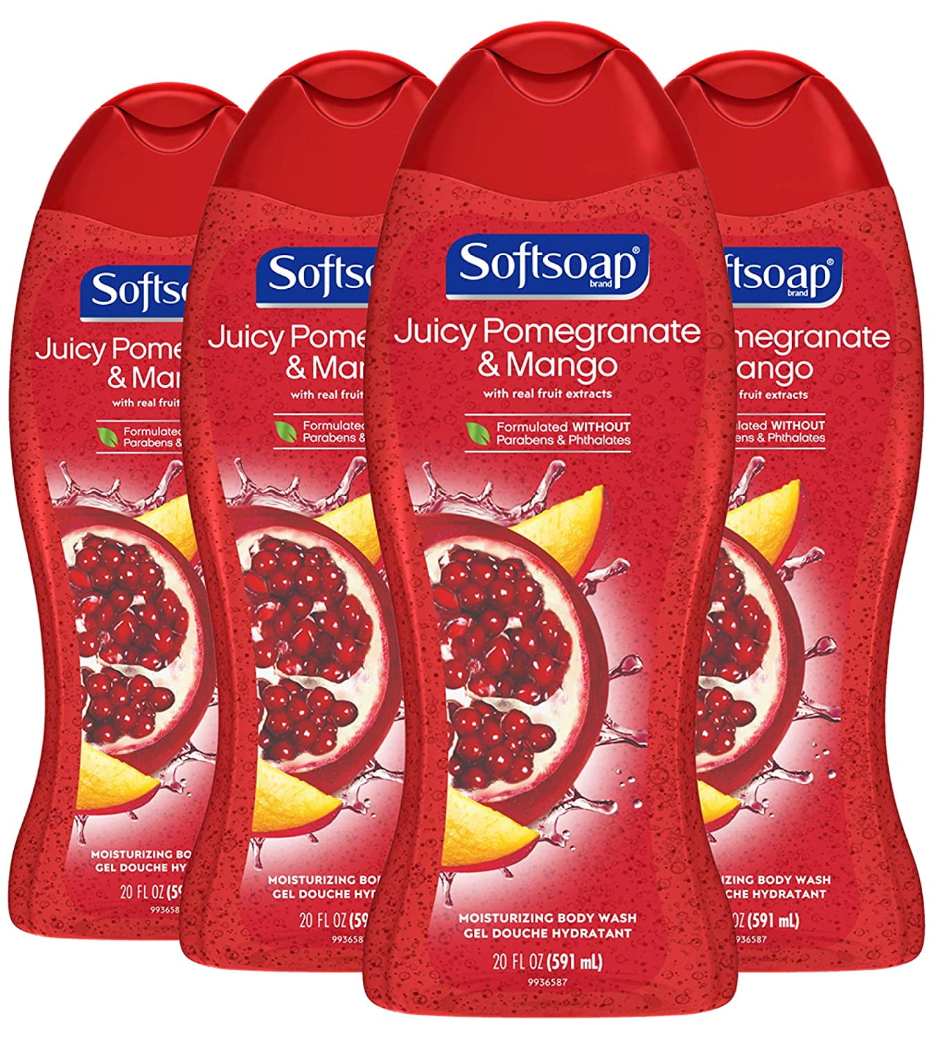 Softsoap Moisturizing Body Wash Shower Gel, Pomegranate and Mango 20