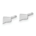 thumbnail image 2 of Diamond2Deal 14k White Gold Connecticut State Earrings for Women (L- 0.23 in, W-0.3 in), 2 of 4