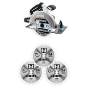 HR 20-Volt 7-1/4" Brushless Circular Saw with 3 Pack 7-1/4" 24T Blade Bundle