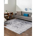 thumbnail image 4 of Unique Loom Timeless Collection Area Rug - Thaddeus (7' 6" Square Charcoal/Navy Blue), 4 of 9