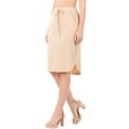 thumbnail image 5 of A2Y Women's Elastic Waist Self Tie Tulip Hem Side Pocket Skirt Dusty Blush 4XL, 5 of 5