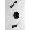 thumbnail image 2 of Kingston Brass KB3630PL Restoration Single-Handle Pressure Balanced Tub and Shower Faucet, Matte Black, 2 of 7