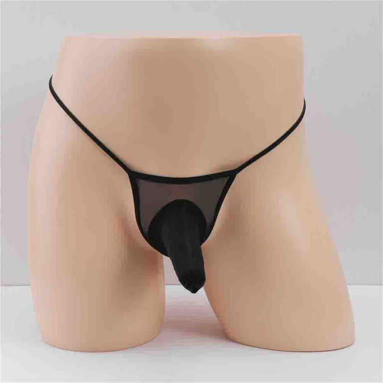 Herrnalise Men's Underwear Multipack Modal G-string Stockings Cover Silky  Sheer Mesh Transparent T Pants Single Ding Underwear Men