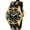 Two Tone, variant on Women's Angel Watch - Gold-Tone - Black - Black Polyurethane Strap