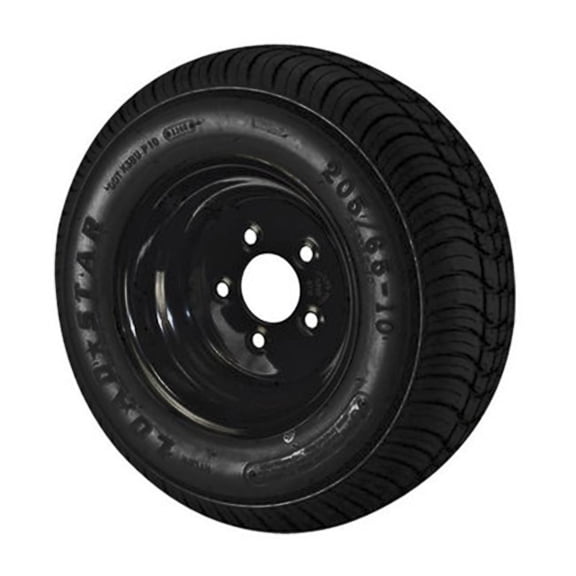 20.5x8.00-10 Loadstar Trailer Tire Load Range E - 5x4.5" Lug Pattern Black Wheel