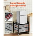 thumbnail image 3 of KFFKFF Support de Mini-Frigo avec Rangement, table de Mini-Frigo d'Une Capacité de 79 kg, 2 Tiroirs et 4 Roulettes Pivotantes, 3 of 9