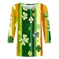 thumbnail image 4 of St. Patrick's Day Sweatshirt for Women Cute Cat Wearing Green Bowtie and Hat Graphic Crewneck Long Sleeve Loose Fit Soft Festive Holiday Party Top, 4 of 5