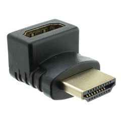 Male Right Angle - HDMI Right Angle Adapter, HDMI Male to HDMI Female, 90 Degree