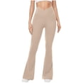 thumbnail image 5 of Flare Leggings For Women High Waist Soft Bootcut Yoga Pants Tall Long Bootleg Pants, 5 of 8