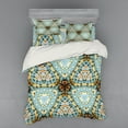thumbnail image 2 of Ambesonne Ethnic Bedding Set 3 Pcs, Tie Dye Effect Batik, Twin XL, Brown Blue, 2 of 3