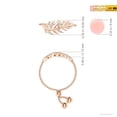 thumbnail image 4 of ANGARA Natural Nature-Inspired Diamond Leaf Bolo Ring in 14K Rose Gold for Women (Size-0.9mm| Color-G| Clarity-VS2) | April Birthstone, Anniversary, Jewelry Gift for Women | Natural Diamond Ring, 4 of 8