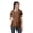 Orange, variant on Womens Wrap Style Shirt Tunic Cotton Casual Button Down Classic Collar Top