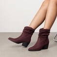 thumbnail image 5 of BURUDANI Women's Slouchy Western Ankle Boots, 5 of 6