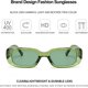 thumbnail image 3 of Gafas de sol rectangulares para mujer, gafas de sol de moda retro UV, 3 of 5