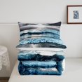 thumbnail image 4 of Ocean Comforter Set Queen Size Coastal Beach Bedding Comforter Sets Hawaiian Tropical Blue Ocean Wave Bedding Set Adults Summer Nature Sea Sky Bed Duvet Set Black Grey 3 Pcs, 4 of 6