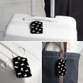thumbnail image 6 of Luggage Tag, Travel Tags, Handbag Tag - Square PU Leather 2 Pack with Privacy Cover and Stainless Steel Ring - Suitable for Travel, Backpack, Handbag [Amazon Approved] White Cats, 6 of 7