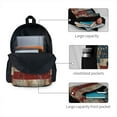 thumbnail image 3 of Lsque American Flag1 Pattern Adult Backpack – Durable & Lightweight PU Canvas Storage Bag , 15” Laptop Compartment, and Multiple Pockets, 3 of 7