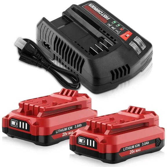 2 Packs 20V 3.0Ah CMCB202 Battery Replacement for Craftsman 20V Battery and CMCB104 Charger Compatible with Craftsman V20 Battery CMCB202 CMCB202-2 CMCB204 CMCB204-2 CMCB201 CMCB206 CMCB209 CMCD700C