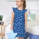 thumbnail image 4 of Fotbe Airplanes in the Sky Vestido de Dormir para Niñas de 3 a 10 Años, Mangas Cortas, Estilo Princesa, Pijama Camisón con Mangas Voladas-Small, 4 of 6
