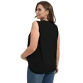 thumbnail image 2 of Valcatch Womens Plus Size Tops Summer Sleeveless V Neck Casual Loose Tunic Blouses Office Work Shirts, 2 of 8