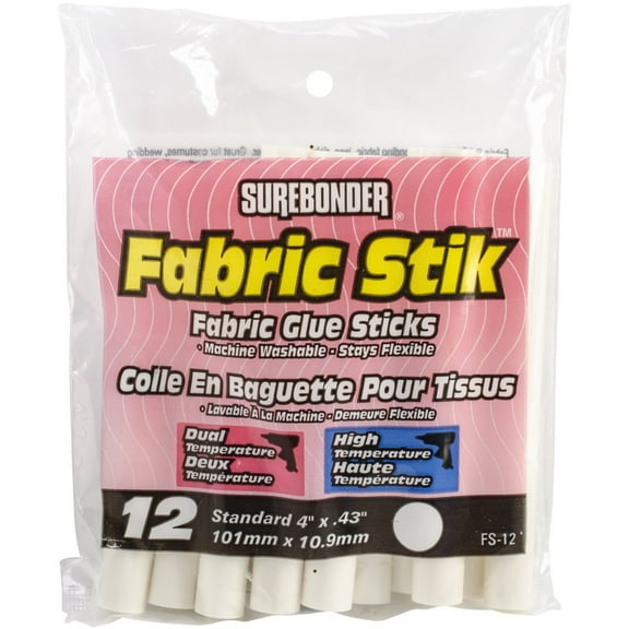 Surebonder FS12 AllTemp Fabric Glue Sticks, 4 inch