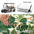 thumbnail image 5 of Uorisanigo Golf Cart Seat Cover for 2 Person Seats, Golf Club Car Accessories, Non-Slip Hawaiian Palm Leaf Golf Cart Seat Towel Blanket with 4 Pockets, for Golf Lovers, 5 of 7