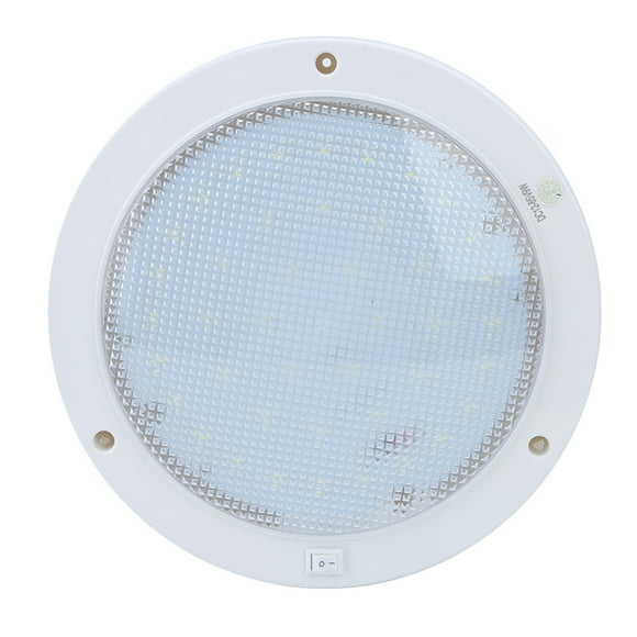 Plafonnier Led Rond 42LEDs 12V 9W 840LM Haute Luminosité pour Voiture Bateau Lumière Blanche Chaude
