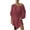 Red, variant on yillto Women's Cover up Dress V Neck 3/4 Sleeve Crochet Loose Beach Swimsuit Bikini Tshirt Dresses
