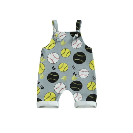 

Wassery Baby Boys Outfits 6M 12M 18M 24M 3T Infant Boys Romper Baseball Print Sleeveless Sling Jumpsuits Toddle Boy Summer Casual Bodysuits