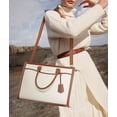 thumbnail image 4 of Bolsa para portátil LOVEVOOK para mujer, 15.6 pulgadas, lona, beige-marrón, 4 of 9