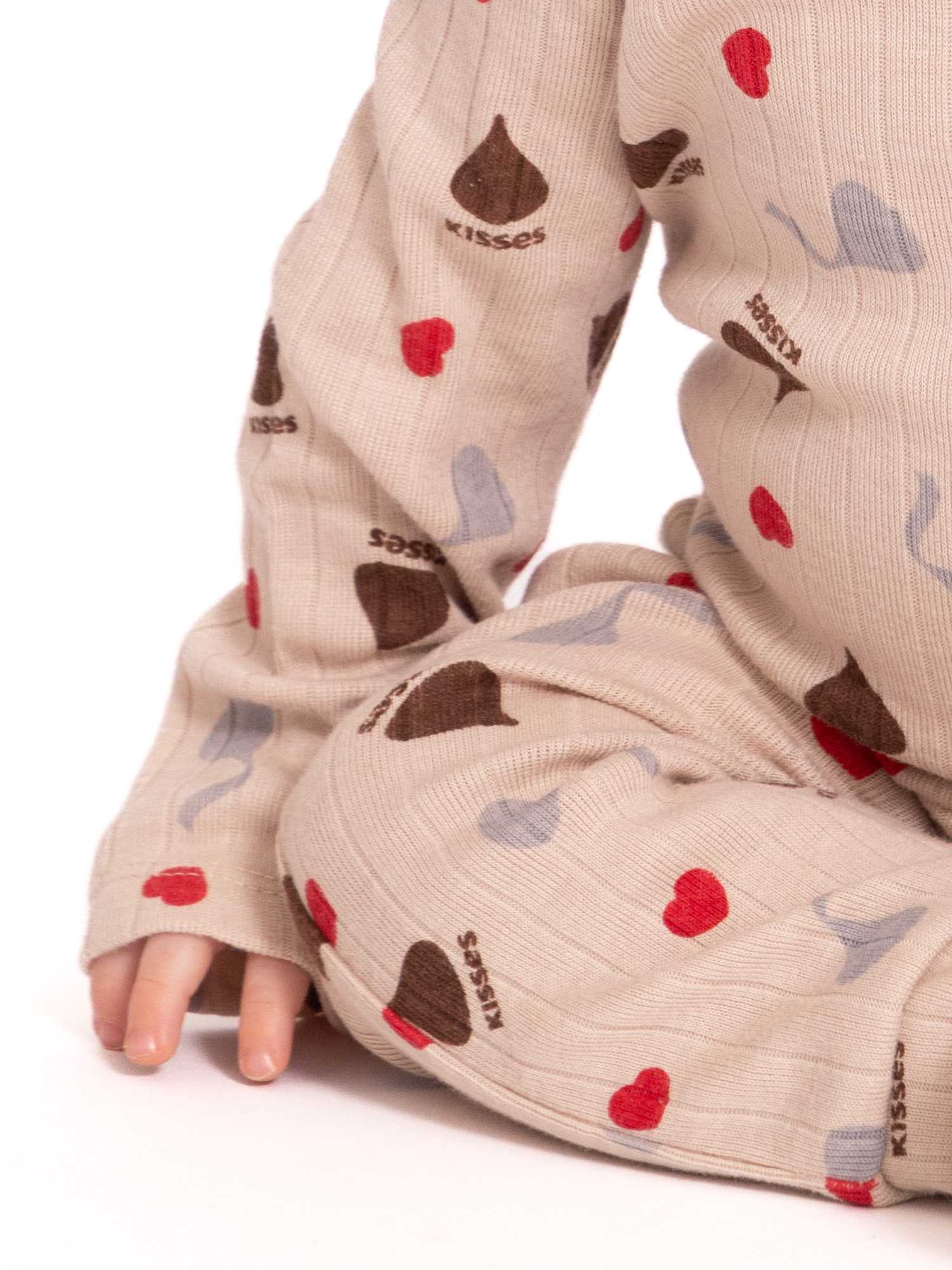 Hershey Kisses Baby Girls Valentine's Day Long Sleeve Bodysuit with Matching Joggers, 2-Piece Set, Sizes Newborn-12M