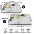 thumbnail image 3 of Balery Pumpkin And White Marble Windshield Sun Shade, Car Front Window Sunshade Cover ,Automotive Interior Portected Blocks Uv Rays For Car Pickup Truck Suv Accessories- Small, 3 of 7