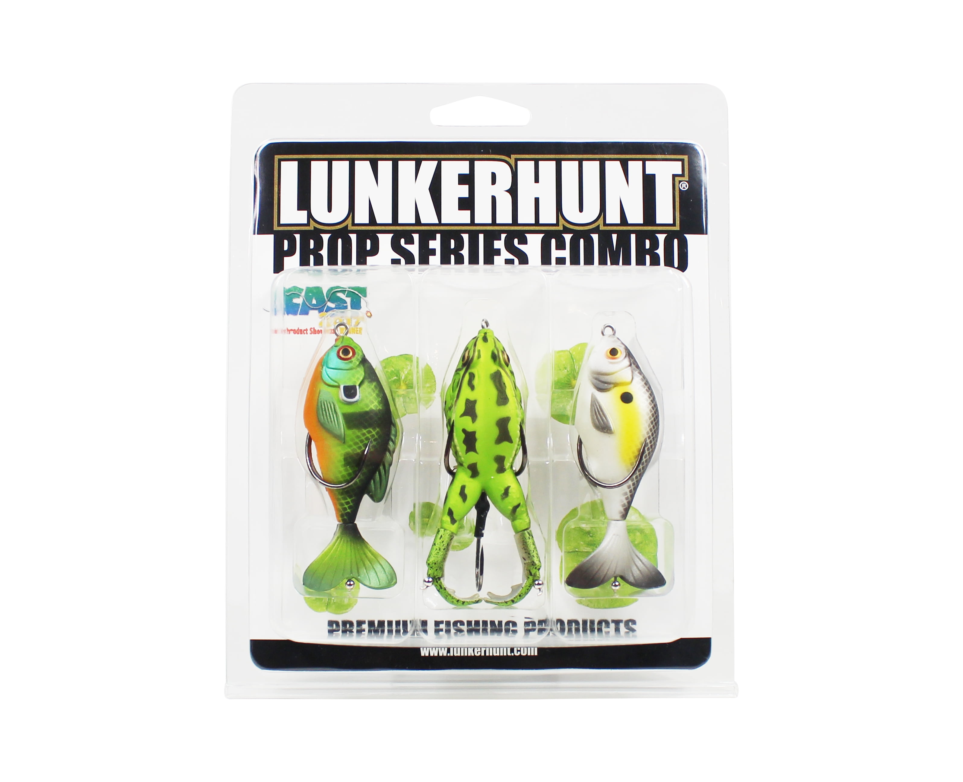 Lunkerhunt Topwater Combo 3 Piece Prop Fish Lunker Frog Lure Dragonfly 