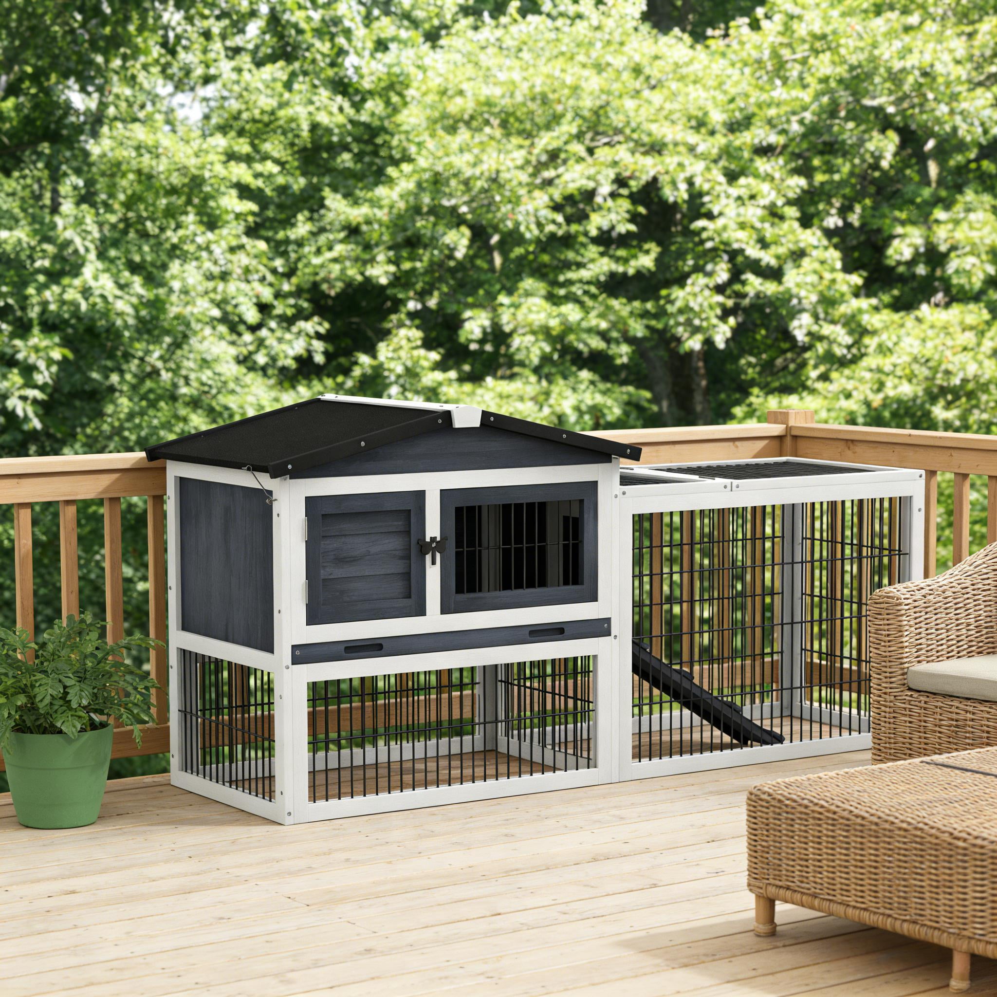 Outdoor Pet House, Rabbit Hutch Small Animal Hutch Cage