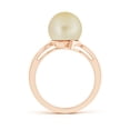 thumbnail image 2 of ANGARA Solitaire Golden South Sea Cultured Pearl Bypass Ring in 14K Rose Gold for Women | June Birthstone, Birthday, Anniversary, Jewelry Gift for Women | Pearl Ring, 2 of 8