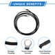 thumbnail image 4 of 1 Pc Cable Inversor de Batería 10 AWG Gauge 6FT 3/8" Lug Cable de Batería Universal para Automóvil Vehículo Barco RV Solar Cobre Estañado Negro, 4 of 7