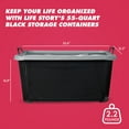 thumbnail image 3 of Life Story 55 Qt Stackable Storage Bin, Heavy Duty Lidded Container, Black/Gray, 18 Pack, 3 of 10
