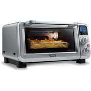 De'Longhi Air Fry Oven, Premium 9-in-1 Digital Air Fry Convection Toaster Oven, Grills, Broils, Bakes, Roasts, Keep Warm, Reheats, 1800-Watts + Cooking Accessories, Stainless Steel, 14L, EO141164M